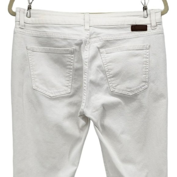 Boden Zipper Ankle White Denim Skinny Jeans Womens 8 - Picture 4 of 8